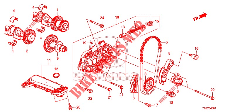 OELPUMPE (DIESEL) (2) für Honda CR-V DIESEL 1.6 EXECUTIVE NAVI 4WD 5 Türen 6 gang-Schaltgetriebe 2016