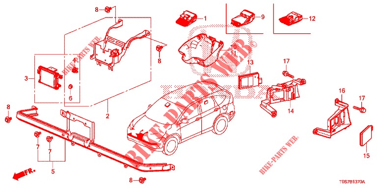 RADAR  für Honda CR-V DIESEL 1.6 EXECUTIVE NAVI 4WD 5 Türen 6 gang-Schaltgetriebe 2016