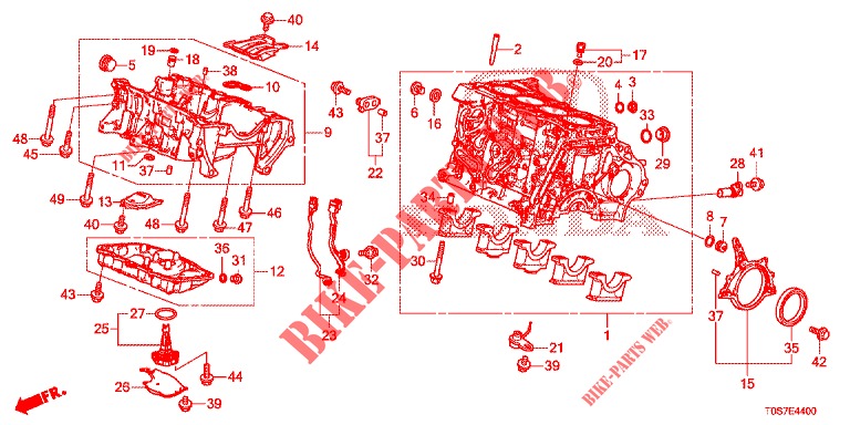 ZYLINDERBLOCK/OELWANNE (DIESEL) (1) für Honda CR-V DIESEL 1.6 EXECUTIVE NAVI 4WD 5 Türen 6 gang-Schaltgetriebe 2016