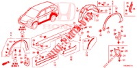 SEITENSCHWELLER ZIERLEISTE/SCHUTZ  für Honda CR-V DIESEL 1.6 EXCLUSIVE NAVI 4WD 5 Türen 6 gang-Schaltgetriebe 2016