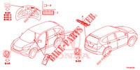 EMBLEME/WARNETIKETTEN  für Honda CR-V DIESEL 1.6 COMFORT 5 Türen 6 gang-Schaltgetriebe 2017