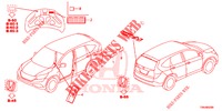 EMBLEME/WARNETIKETTEN  für Honda CR-V DIESEL 1.6 COMFORT 5 Türen 9 gang automatikgetriebe 2017
