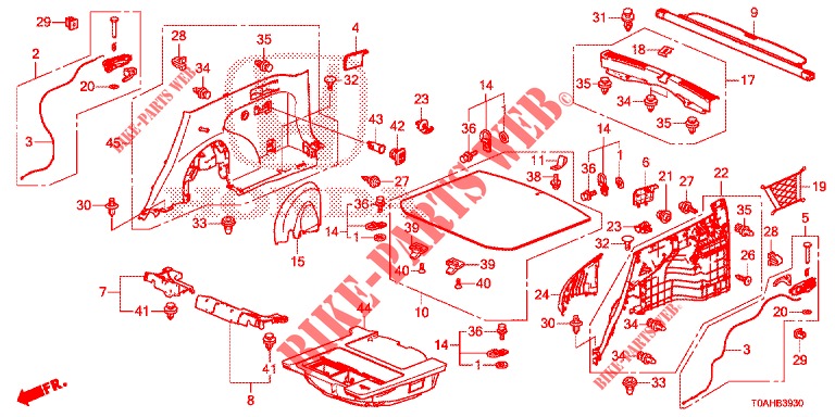 SEITENWANDVERKLEIDUNG(2D)  für Honda CR-V DIESEL 1.6 COMFORT 5 Türen 9 gang automatikgetriebe 2017