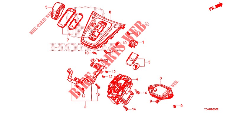WAHLHEBEL (DIESEL) (LH) für Honda CR-V DIESEL 1.6 COMFORT 5 Türen 9 gang automatikgetriebe 2017