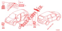 EMBLEME/WARNETIKETTEN  für Honda CR-V DIESEL 1.6 ELEGANCE 5 Türen 6 gang-Schaltgetriebe 2017