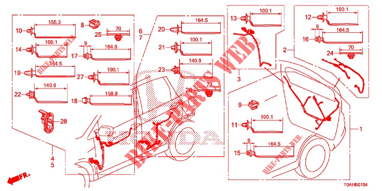 KABELBAUM (LH) (5) für Honda CR-V DIESEL 1.6 ELEGANCE 5 Türen 6 gang-Schaltgetriebe 2017