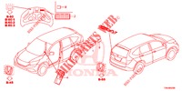EMBLEME/WARNETIKETTEN  für Honda CR-V DIESEL 1.6 ELEGANCE 5 Türen 9 gang automatikgetriebe 2017