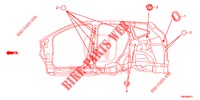 GUMMITUELLE (LATERAL) für Honda CR-V DIESEL 1.6 EXECUTIVE NAVI 5 Türen 6 gang-Schaltgetriebe 2017