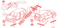 EMBLEME/WARNETIKETTEN  für Honda CR-V HYBRID 2.0 BASE 5 Türen E-CVT 2019