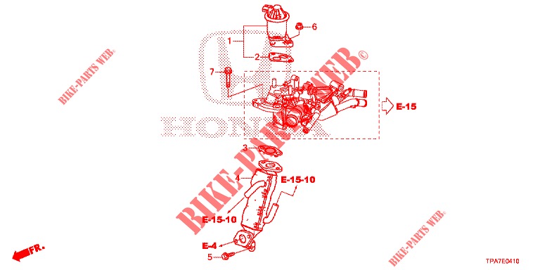 EGR STEUERVENTIL(1)  für Honda CR-V HYBRID 2.0 BASE 5 Türen E-CVT 2019