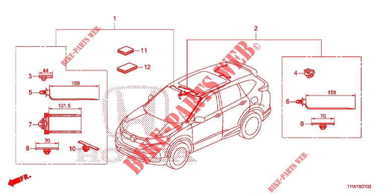 KABELBAUM (4) (LH) für Honda CR-V HYBRID 2.0 BASE 5 Türen E-CVT 2019
