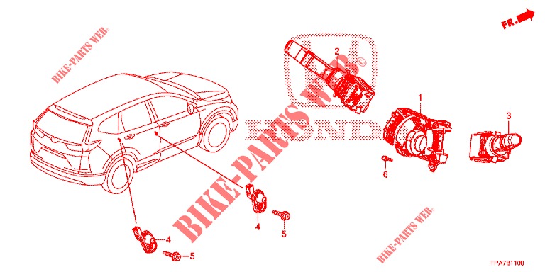 KOMBISCHALTER  für Honda CR-V HYBRID 2.0 BASE 5 Türen E-CVT 2019
