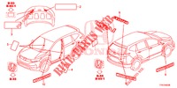 EMBLEME/WARNETIKETTEN  für Honda CR-V HYBRID 2.0 MID 5 Türen E-CVT 2019