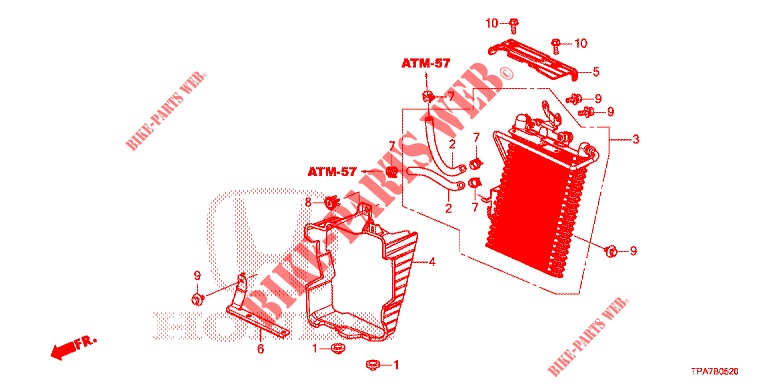 ATF KUEHLER  für Honda CR-V HYBRID 2.0 MID 5 Türen E-CVT 2019
