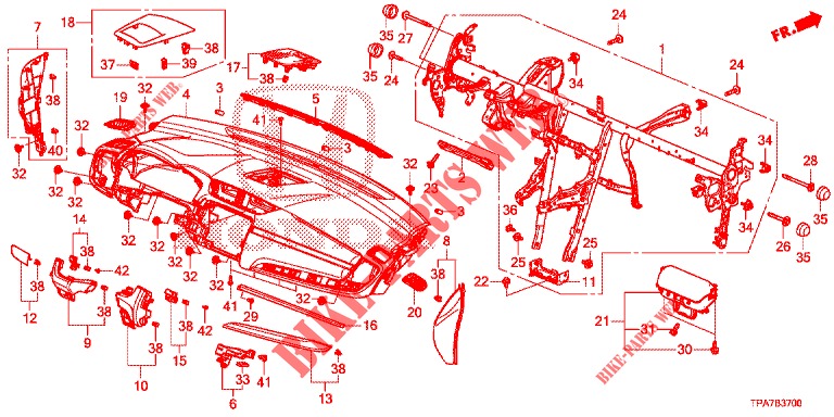 INSTRUMENTENBRETT, OBEN (LH) für Honda CR-V HYBRID 2.0 MID 5 Türen E-CVT 2019