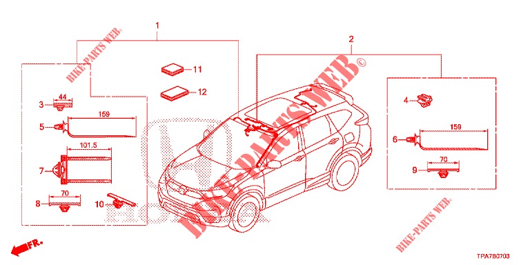 KABELBAUM (4) (LH) für Honda CR-V HYBRID 2.0 MID 5 Türen E-CVT 2019