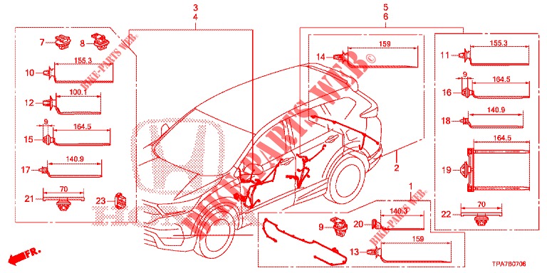 KABELBAUM (7) für Honda CR-V HYBRID 2.0 MID 5 Türen E-CVT 2019