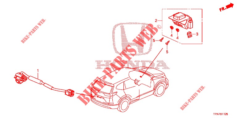 GPS/KAMERA ANTENNE RÜCKANSICHT für Honda CR-V HYBRID 2.0 TOP 5 Türen E-CVT 2019