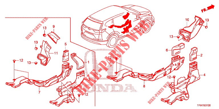 ZULEITUNGSROHR/ENTLUEFTUNGSROHR  für Honda CR-V HYBRID 2.0 TOP 5 Türen E-CVT 2019