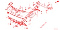 HINTERER STOSSFAENGER  für Honda CR-Z IMA BASE 3 Türen 6 gang-Schaltgetriebe 2012