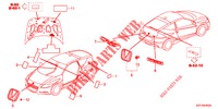 EMBLEME/WARNETIKETTEN  für Honda CR-Z 1.5 GT 3 Türen 6 gang-Schaltgetriebe 2012