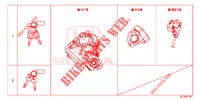 SCHLOSSZYLINDER (SATZ)(LH)  für Honda CR-Z IMA BASE 3 Türen 6 gang-Schaltgetriebe 2013