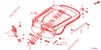 HECKKLAPPENPLATTE(2D)  für Honda CR-Z 1.5 GT 3 Türen 6 gang-Schaltgetriebe 2013