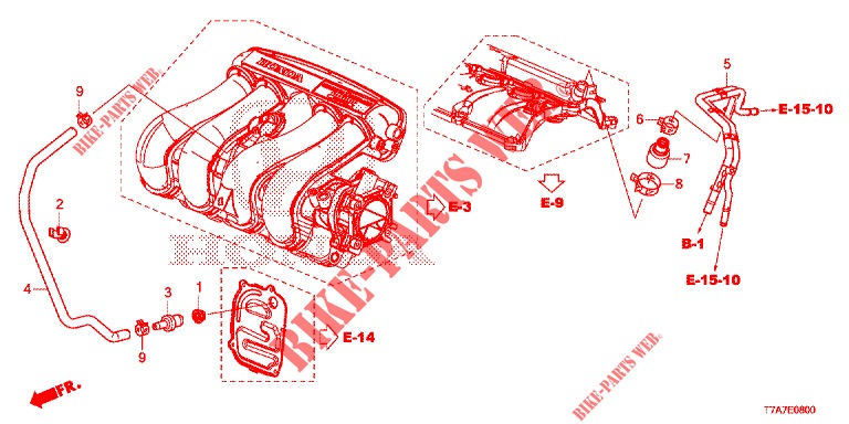 ENTLUEFTUNGSROHR (1.5L) (KE/KG) für Honda HR-V 1.5 EXCLUSIVE 5 Türen vollautomatische 2016