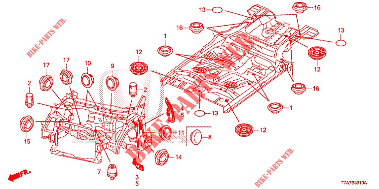 GUMMITUELLE (AVANT) für Honda HR-V 1.5 EXCLUSIVE 5 Türen vollautomatische 2016