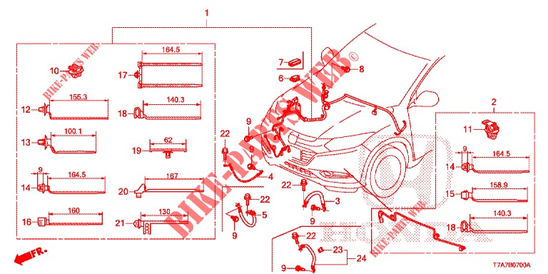 KABELBAUM (LH) (1) für Honda HR-V 1.5 EXCLUSIVE 5 Türen vollautomatische 2016