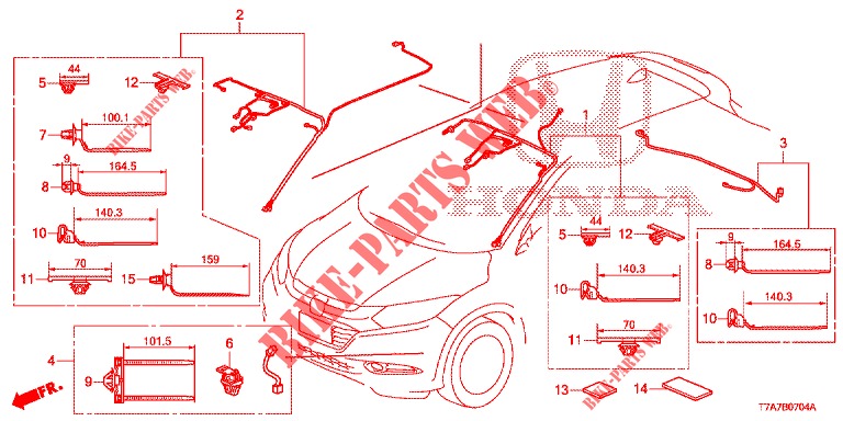 KABELBAUM (LH) (5) für Honda HR-V 1.5 EXCLUSIVE 5 Türen vollautomatische 2016