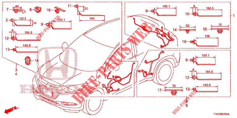 KABELBAUM (LH) (6) für Honda HR-V 1.5 EXCLUSIVE 5 Türen vollautomatische 2016