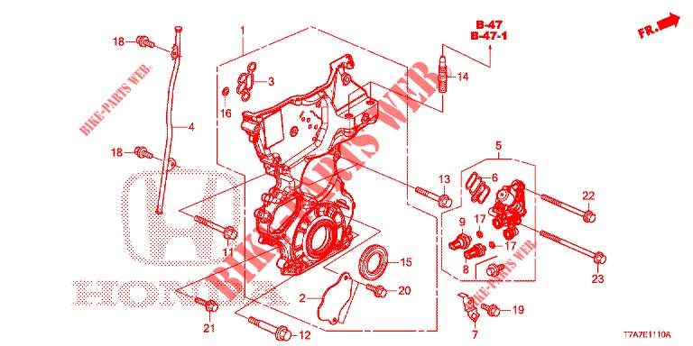 KETTENGEHAEUSE (1.5L) (KE/KG) für Honda HR-V 1.5 EXECUTIVE 5 Türen 6 gang-Schaltgetriebe 2016