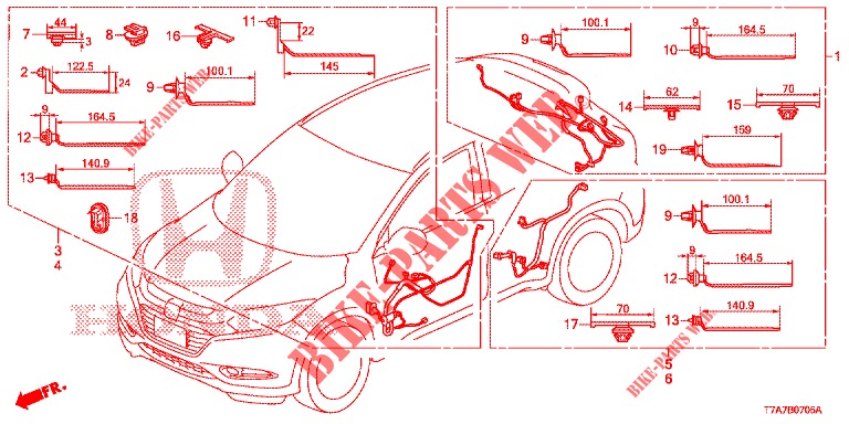 KABELBAUM (LH) (6) für Honda HR-V 1.5 EXECUTIVE 5 Türen vollautomatische 2016