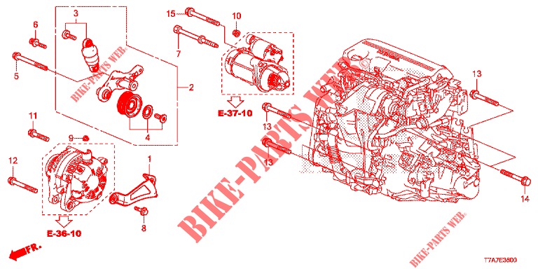 AUTOMATISCHE SPANNVORRICHTUNG (DIESEL) für Honda HR-V DIESEL 1.6 EXCLUSIVE 5 Türen 6 gang-Schaltgetriebe 2016