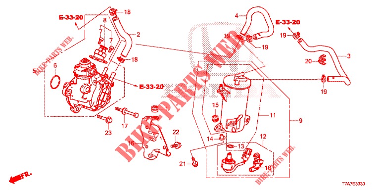 HOCHDRUCKPUMPE (DIESEL)  für Honda HR-V DIESEL 1.6 EXCLUSIVE 5 Türen 6 gang-Schaltgetriebe 2016