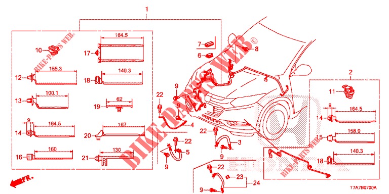 KABELBAUM (LH) (1) für Honda HR-V DIESEL 1.6 EXCLUSIVE 5 Türen 6 gang-Schaltgetriebe 2016