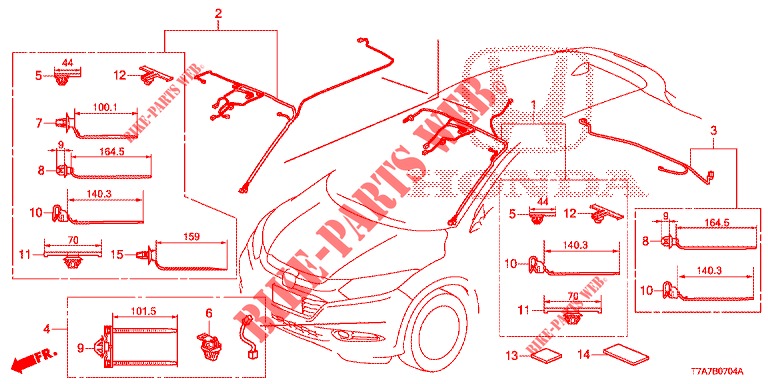 KABELBAUM (LH) (5) für Honda HR-V DIESEL 1.6 EXCLUSIVE 5 Türen 6 gang-Schaltgetriebe 2016