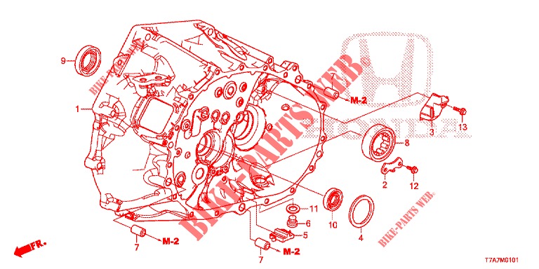KUPPLUNGSGEHAEUSE (DIESEL) für Honda HR-V DIESEL 1.6 EXCLUSIVE 5 Türen 6 gang-Schaltgetriebe 2016