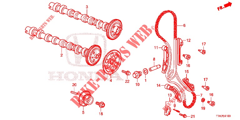 NOCKENWELLE/NOCKENWELLENKETTE (DIESEL) für Honda HR-V DIESEL 1.6 EXCLUSIVE 5 Türen 6 gang-Schaltgetriebe 2016