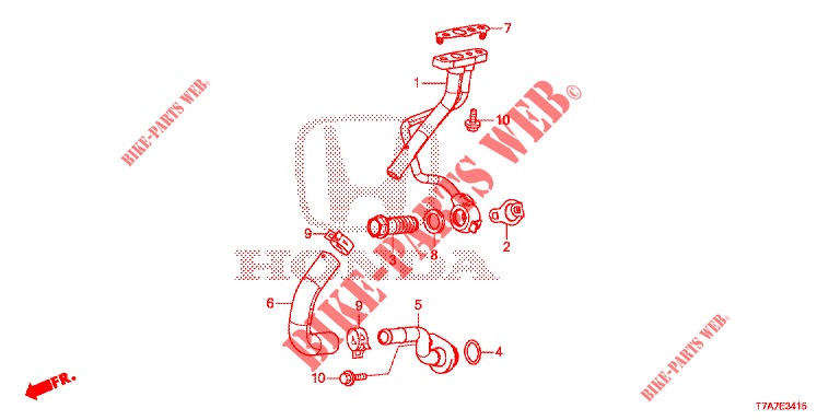 ÖLROHR DES TURBOLADERS (DIESEL) für Honda HR-V DIESEL 1.6 EXCLUSIVE 5 Türen 6 gang-Schaltgetriebe 2016