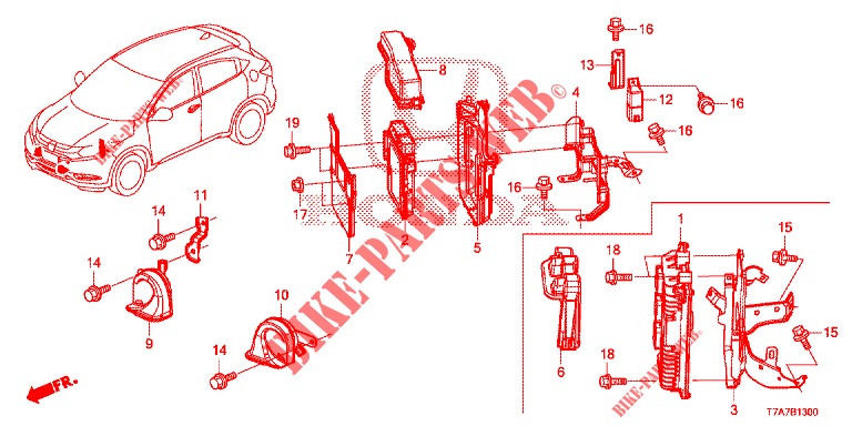 STEUERGERAT (COMPARTIMENT MOTEUR) (1) (KE/KG) für Honda HR-V DIESEL 1.6 EXCLUSIVE 5 Türen 6 gang-Schaltgetriebe 2016