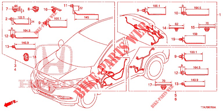 KABELBAUM (LH) (6) für Honda HR-V DIESEL 1.6 EXECUTIVE 5 Türen 6 gang-Schaltgetriebe 2016