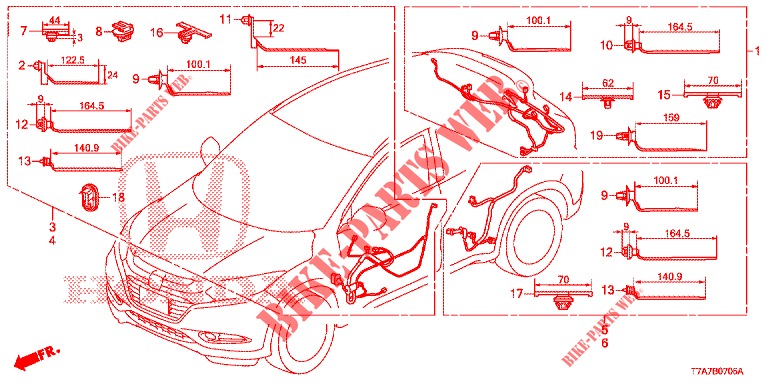 KABELBAUM (LH) (6) für Honda HR-V 1.5 EXCLUSIVE 5 Türen 6 gang-Schaltgetriebe 2017
