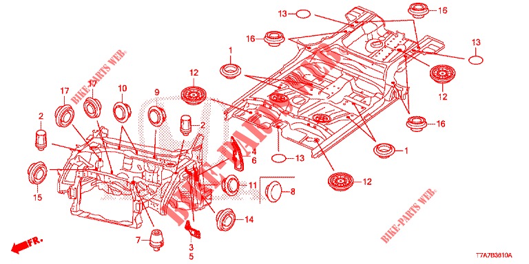 GUMMITUELLE (AVANT) für Honda HR-V 1.5 EXCLUSIVE 5 Türen vollautomatische 2017
