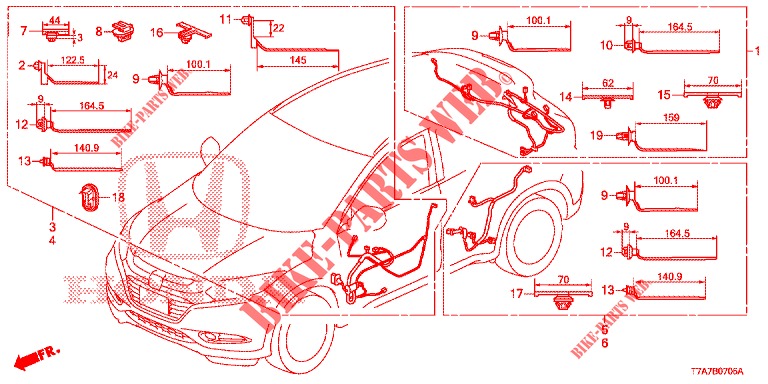 KABELBAUM (LH) (6) für Honda HR-V 1.5 EXCLUSIVE 5 Türen vollautomatische 2017