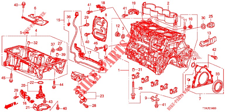 ZYLINDERBLOCK/OELWANNE (1.5L) (KE/KG) für Honda HR-V 1.5 EXCLUSIVE 5 Türen vollautomatische 2017