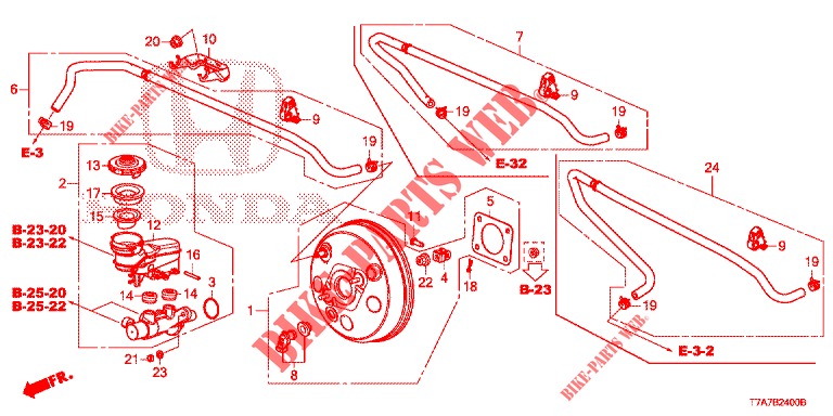 HAUPTBREMSZYLINDER/MASTER POWER (LH) für Honda HR-V 1.5 EXECUTIVE 5 Türen 6 gang-Schaltgetriebe 2017