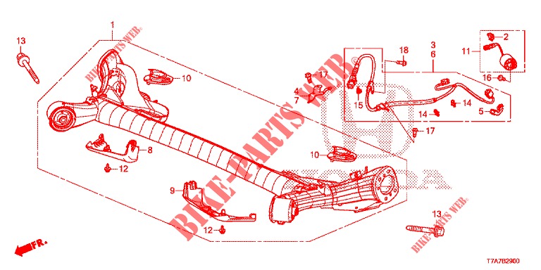 HINTERRADACHSE  für Honda HR-V 1.5 EXECUTIVE 5 Türen 6 gang-Schaltgetriebe 2017