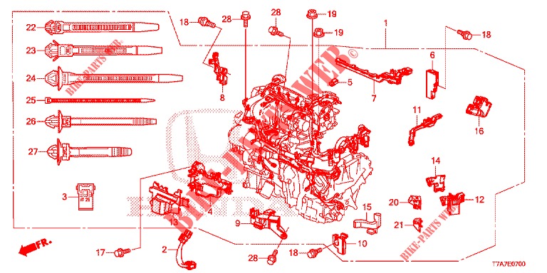 KABELBAUM (1.5L) (KE/KG) für Honda HR-V 1.5 EXECUTIVE 5 Türen 6 gang-Schaltgetriebe 2017